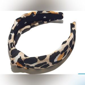 Lele Sadoughi silk leopard headband